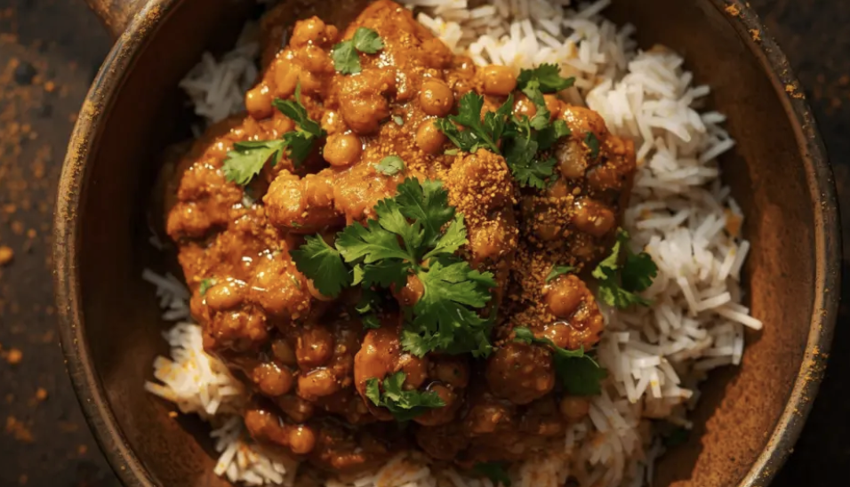 Plato de alimentos saludables y ayurveda en Barcelona